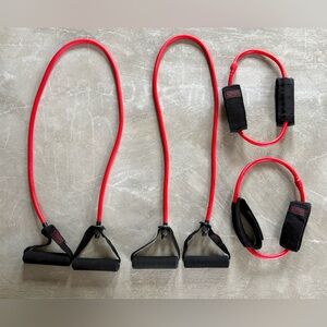 Set of 4 SPRI Xertube Resistance Band (2) & SPRI Xercuff resistance band (2) Med